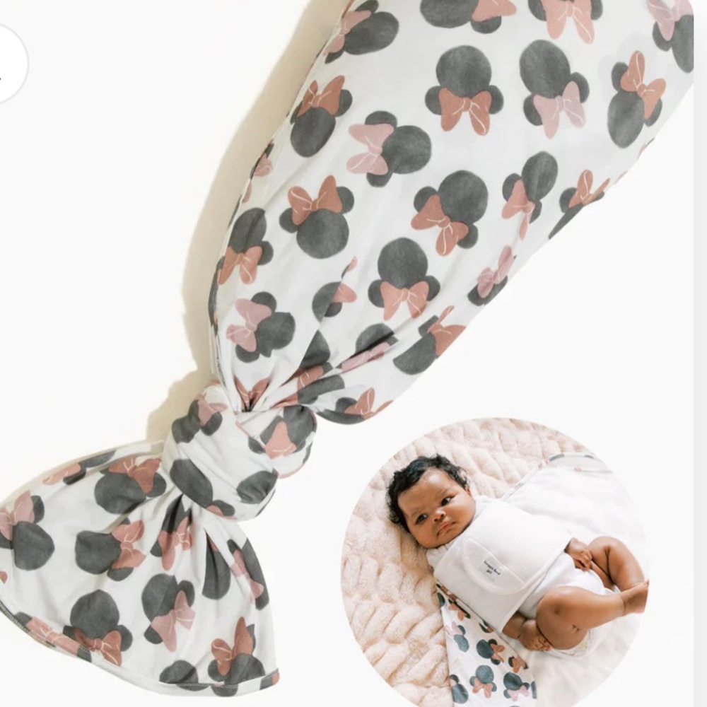 Freshly Picked Minnie Mouse Swaddle.